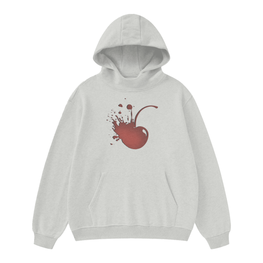 Solo Cherry Splatter: High Neck Insulated FOG Solid Color Fleece Hoodie - 385 GSM